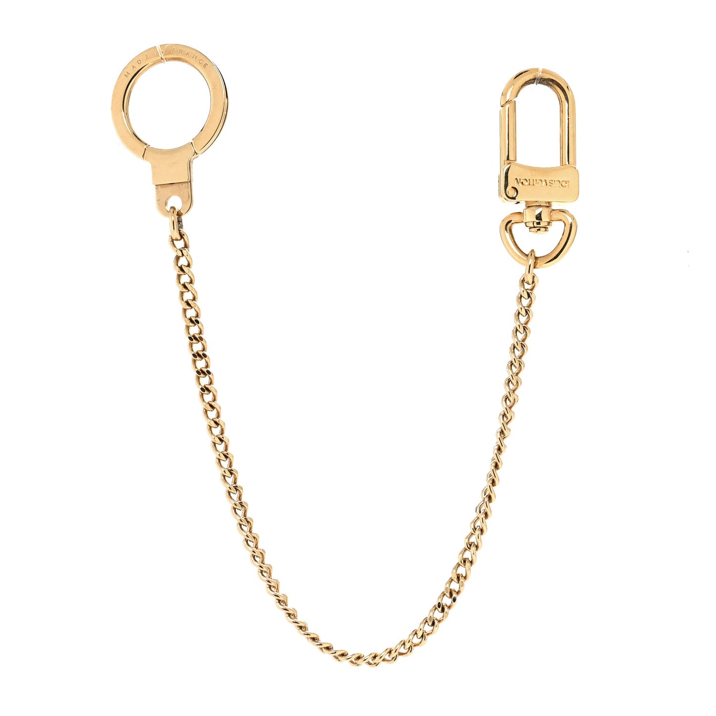 Metal Pochette Extender Key Ring Chain Gold