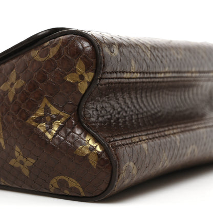 Louis Vuitton Snakeskin Monogram Twist Shoulder Bag PM Brown 8 of 9