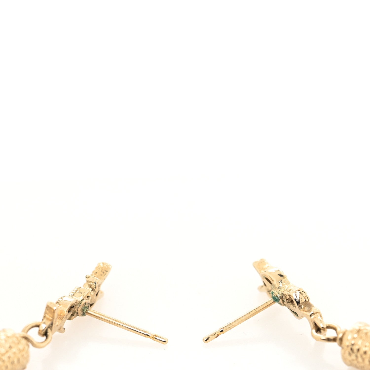 Saint Laurent Metal Monogram Loulou Tassel Earrings Gold 3 of 3