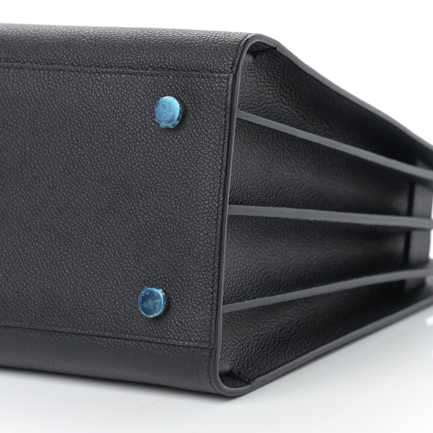 Saint Laurent Grained Calfskin Small Sac De Jour Black 9 of 9