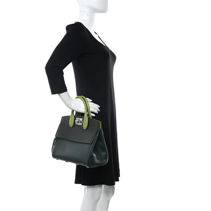 Salvatore Ferragamo Calfskin The Studio Bag Pine Absinthe 2 of 8