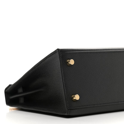 Hermes Epsom Kelly Sellier 25 Black 8 of 10