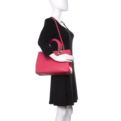Christian Dior Smooth Calfskin Medium Diorissimo Tote Fuchsia 2 of 11