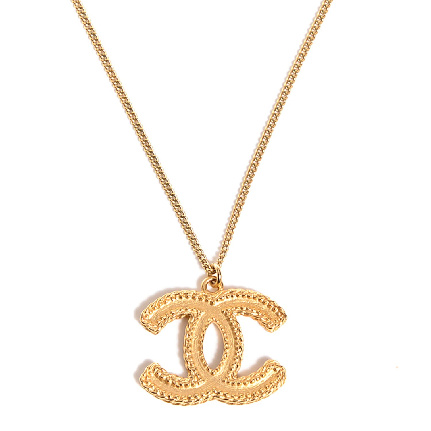 Chanel CC Pendant Necklace Gold 1 of 5