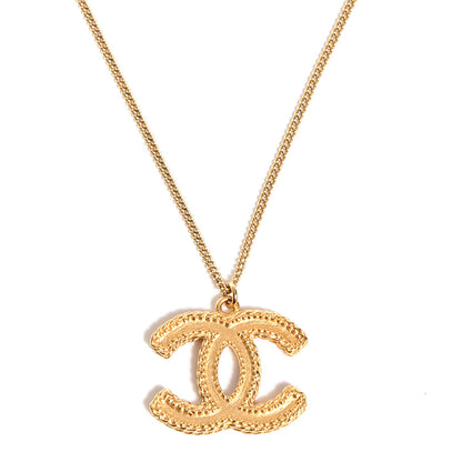Chanel CC Pendant Necklace Gold 1 of 5