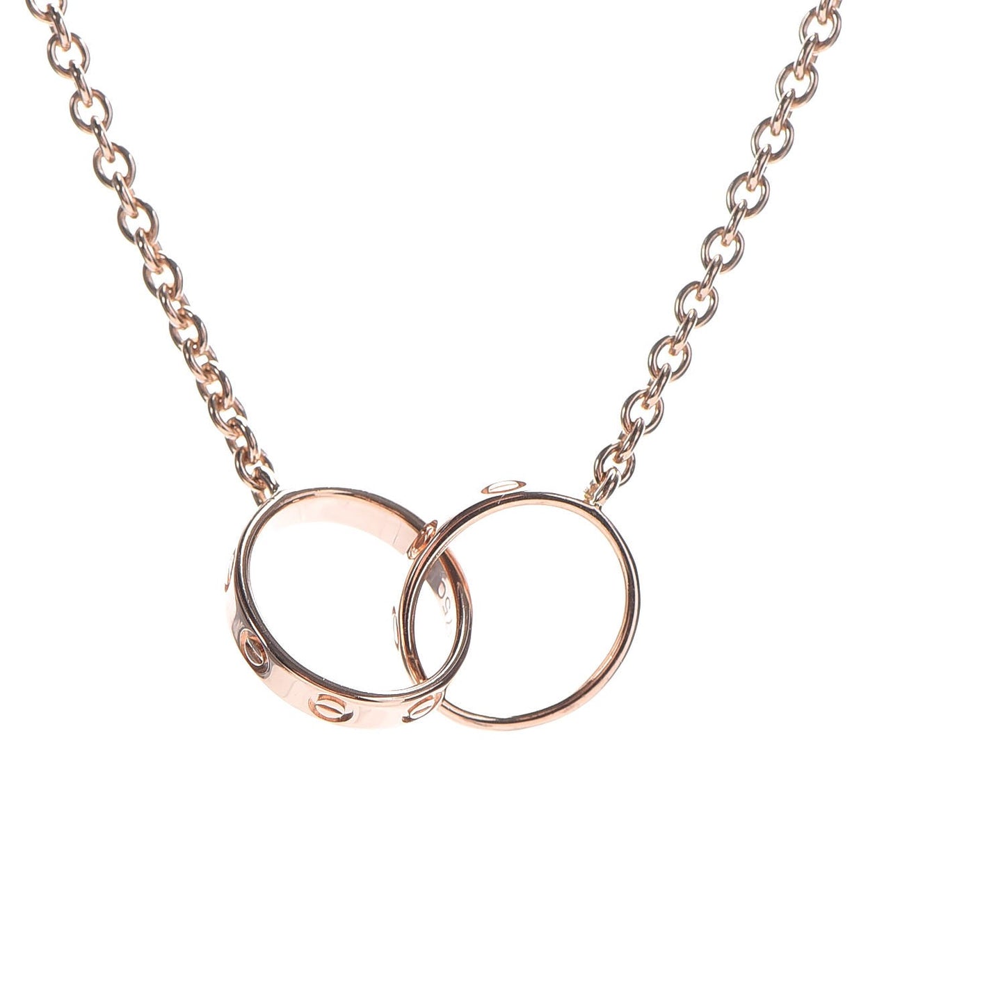 18K Pink Gold Interlocking LOVE Necklace