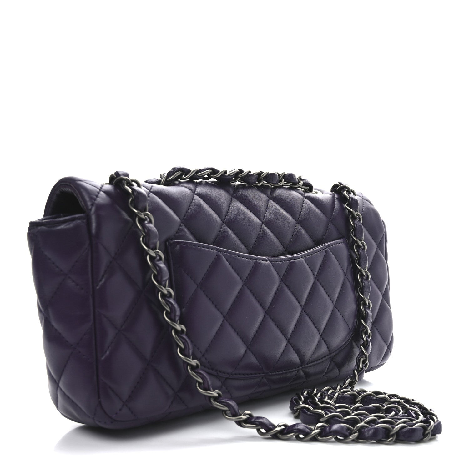 Chanel Lambskin East West Flap Purple 3 of 10