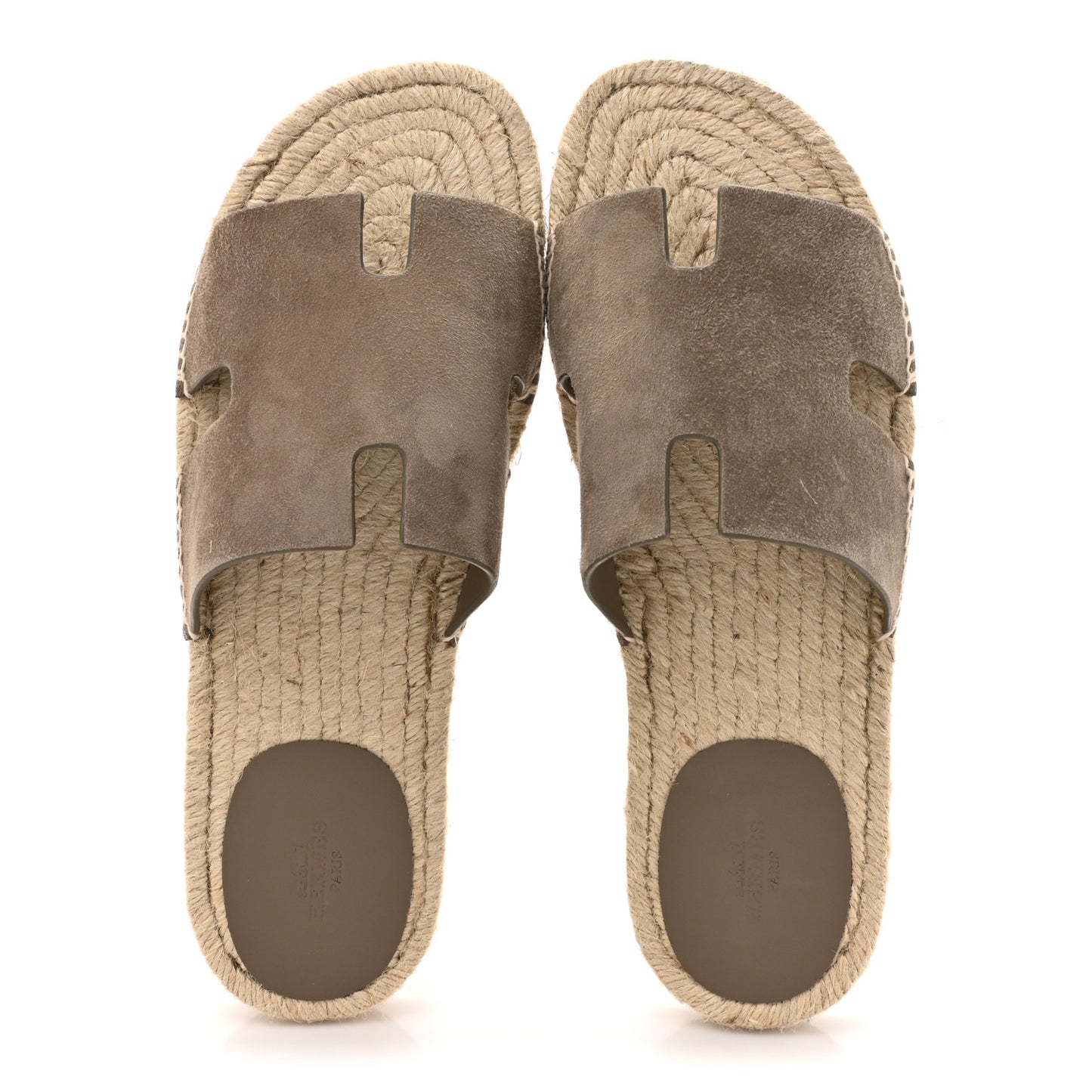 Suede Goatskin Mens Antigua Espadrille Sandals 43 Beige Sable