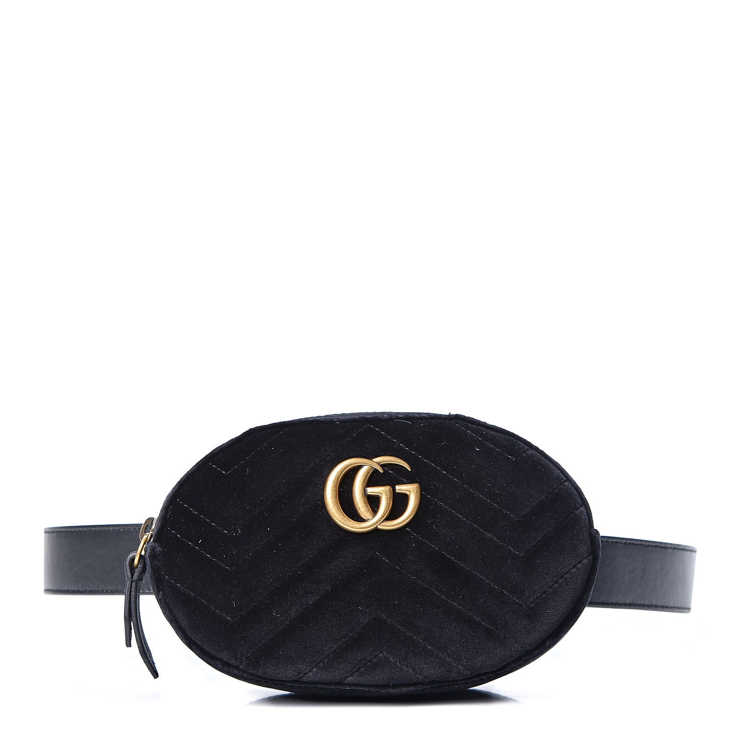 Velvet Matelasse GG Marmont Belt Bag 85 34 Black