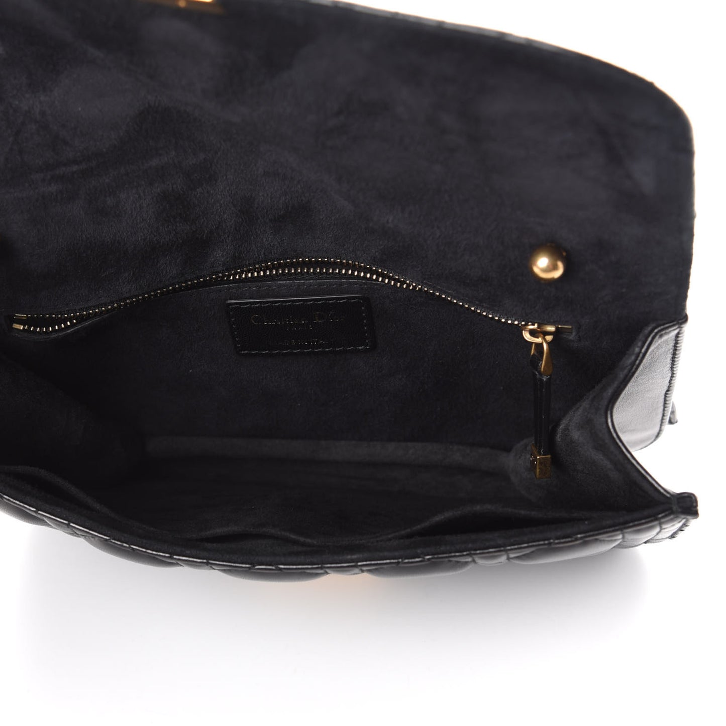 Lambskin Cannage Large Dioraddict Flap Bag Black