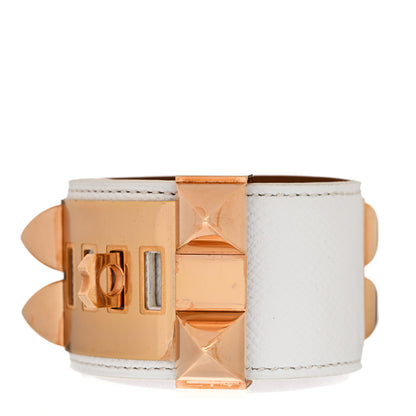 Hermes Epsom Collier de Chien CDC Bracelet T2 White 3 of 6