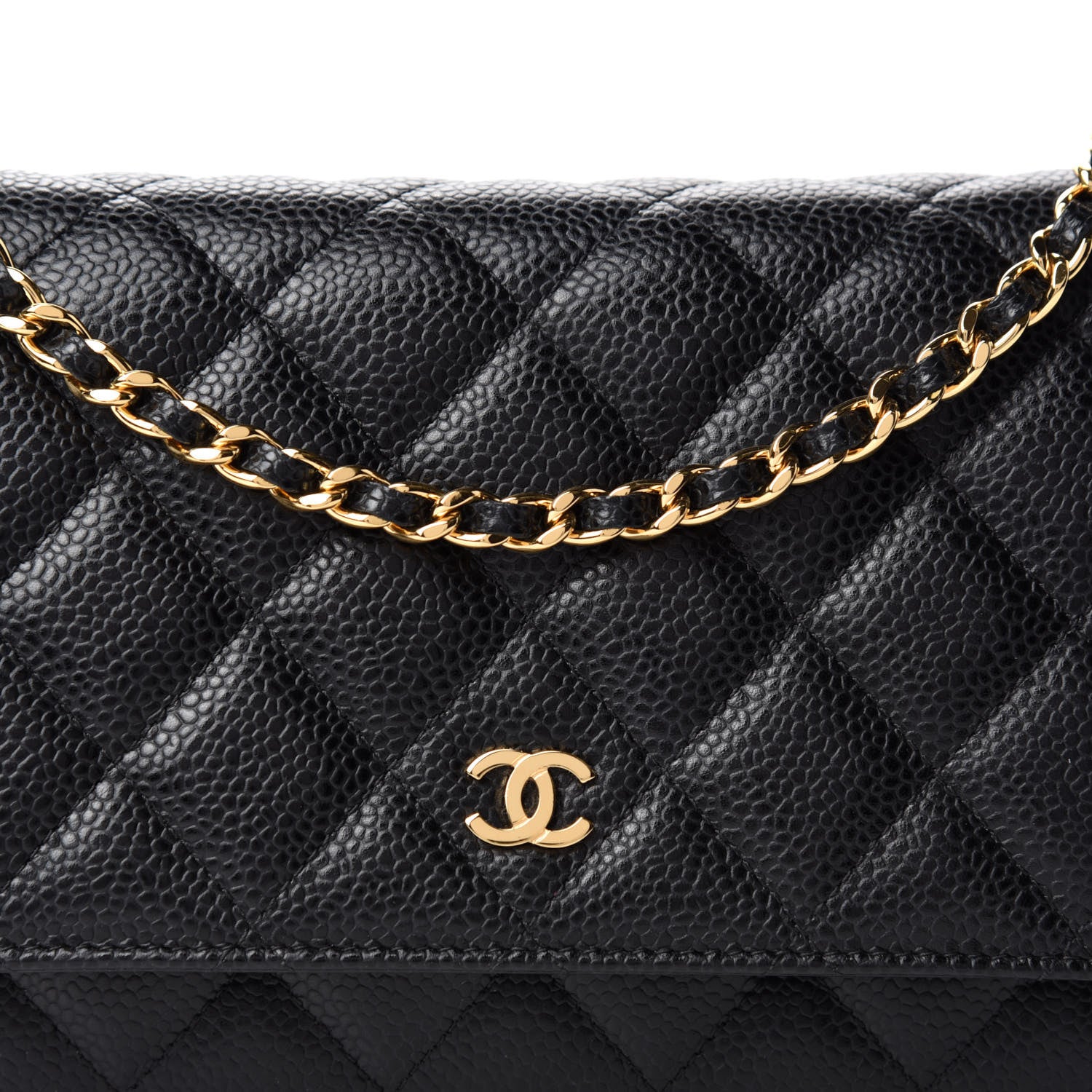 Chanel Caviar Quilted Wallet On Chain WOC Black 13 of 13