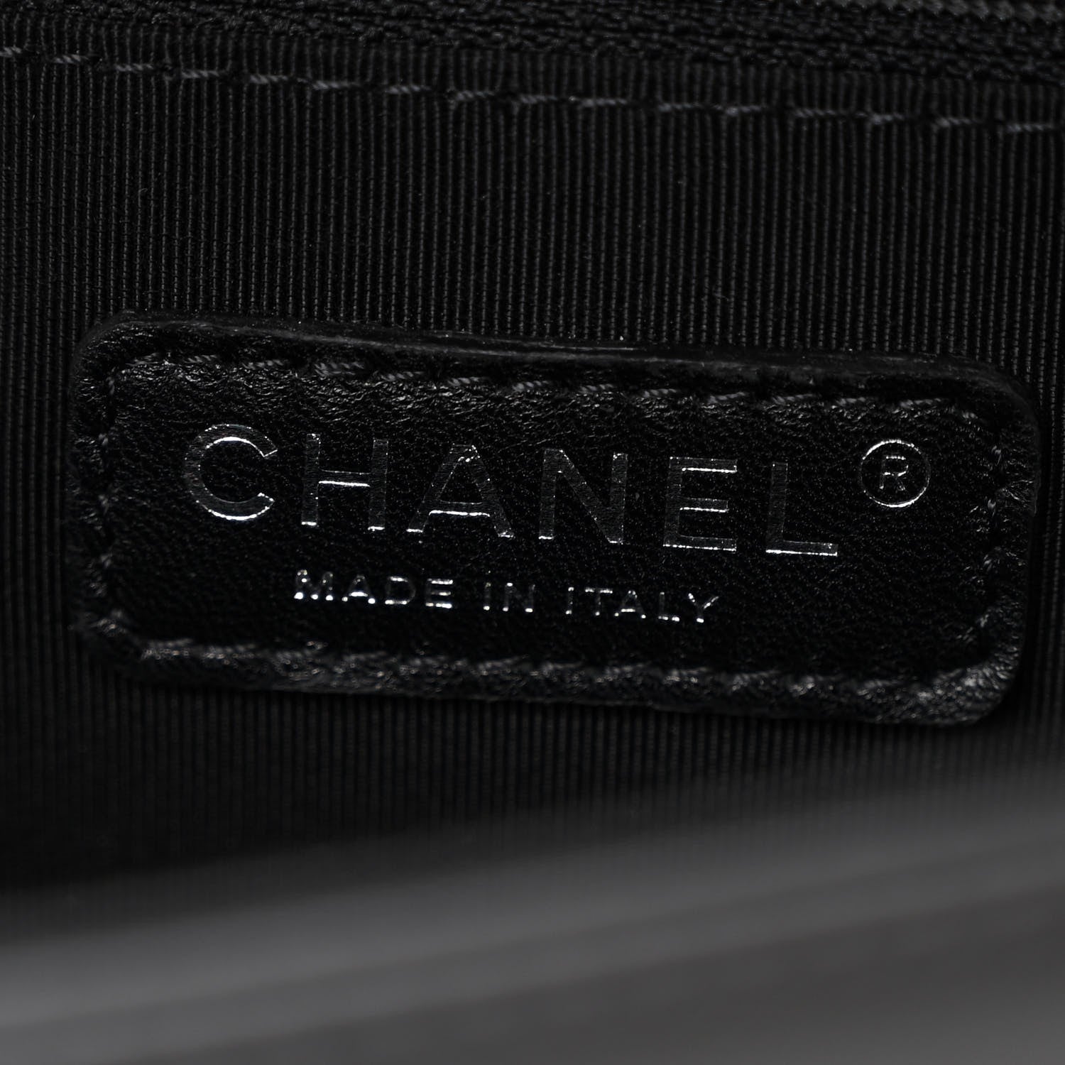 Chanel Calfskin Embossed New Medium Cordoba Boy Flap Dark Grey 6 of 12