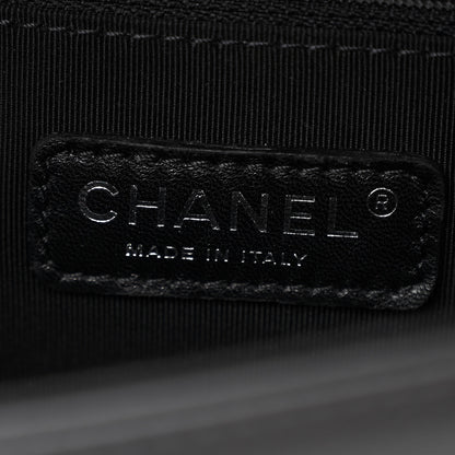 Chanel Calfskin Embossed New Medium Cordoba Boy Flap Dark Grey 6 of 12