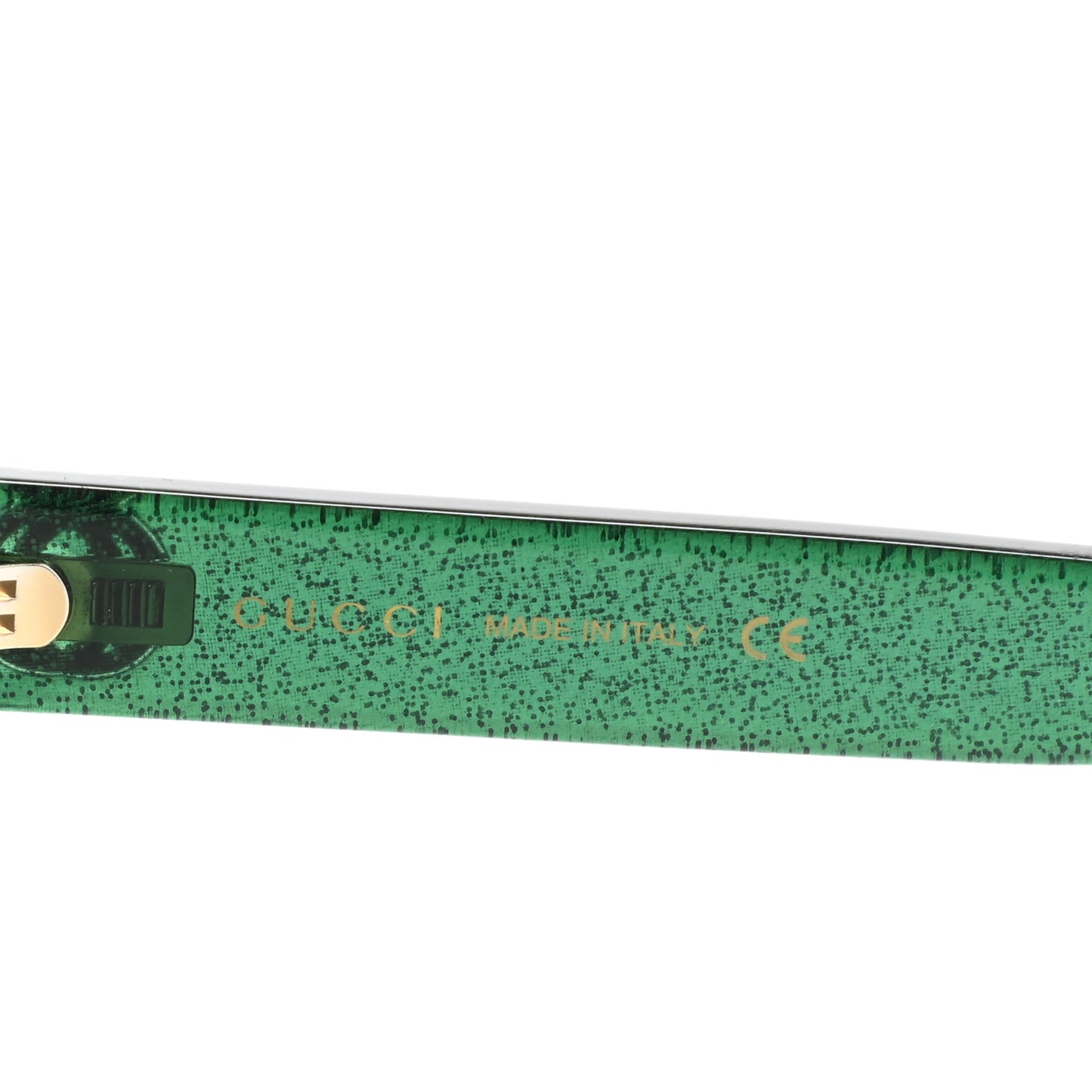 Acetate Glitter Square Frame Sunglasses GG0347S Green