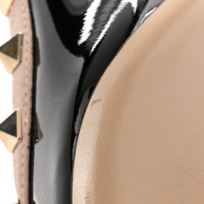 Valentino Garavani Patent Rockstud 70mm Wedges 38 Black Poudre 24 of 27