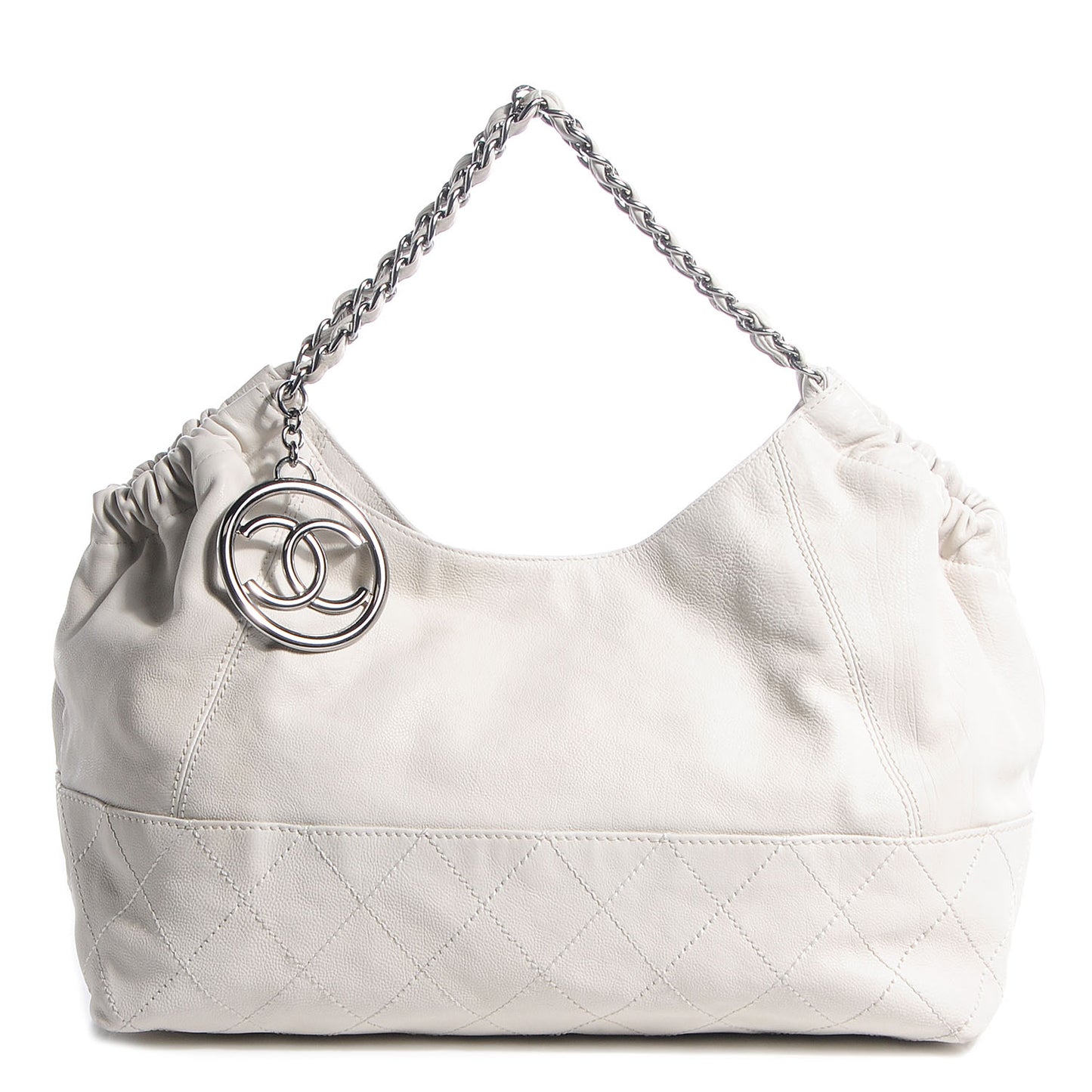 Calfskin Baby Coco Cabas White
