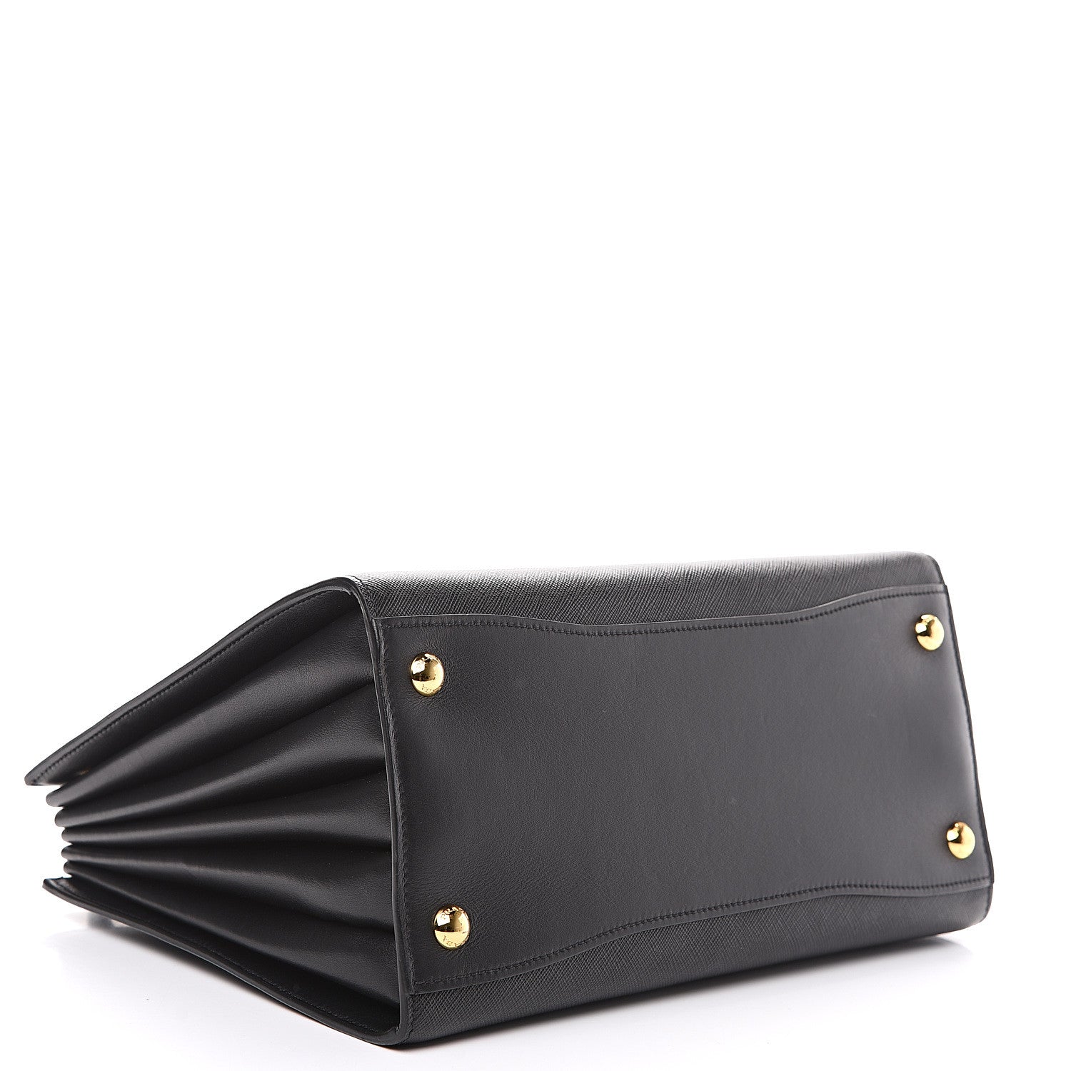 Prada Saffiano City Calfskin Medium Bibliothèque Top Handle Black 3 of 8