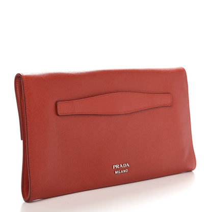 Prada Saffiano Flap Clutch Lacca 3 of 10