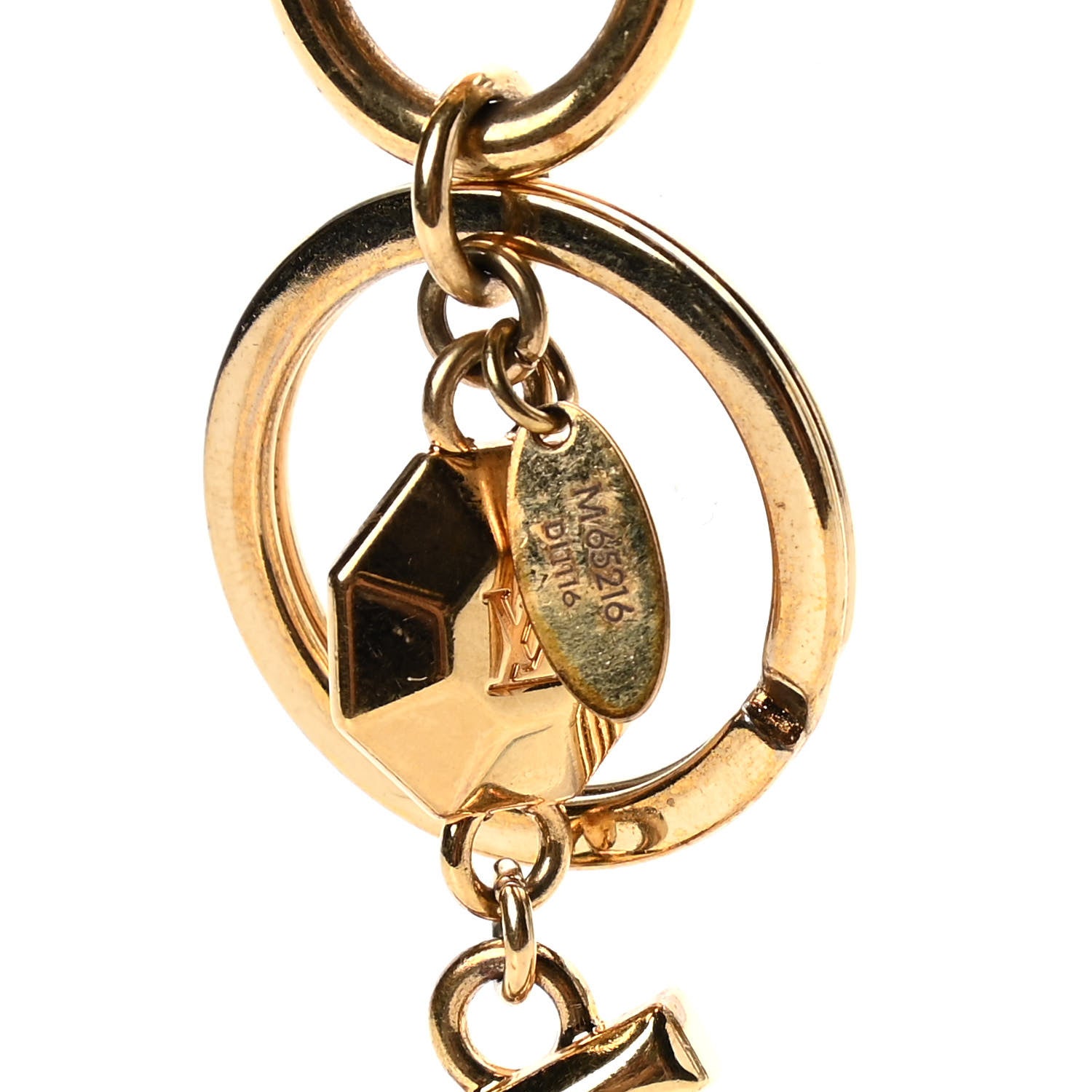 Louis Vuitton LV Facettes Bag Charm Key Holder Gold 5 of 6