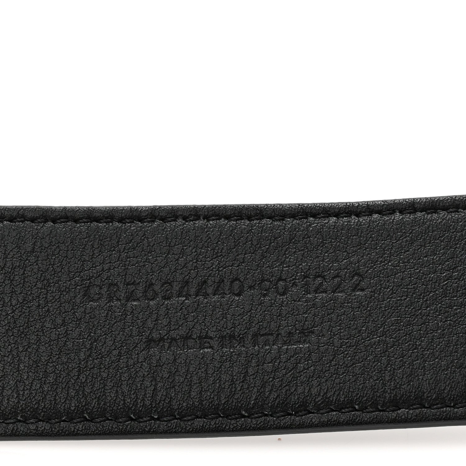 Saint Laurent Grained Calfskin Monogram Cassandre Square Buckle Belt 90 36 Black 4 of 7