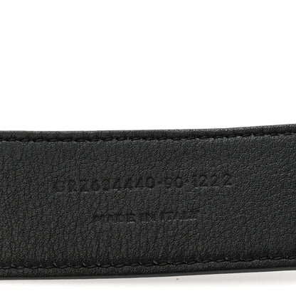 Saint Laurent Grained Calfskin Monogram Cassandre Square Buckle Belt 90 36 Black 4 of 7