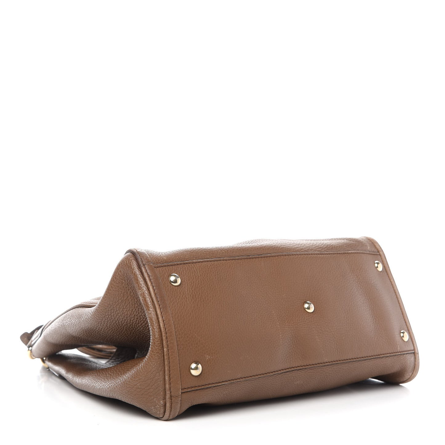 Pebbled Calfskin Medium Soho Shoulder Bag Brown