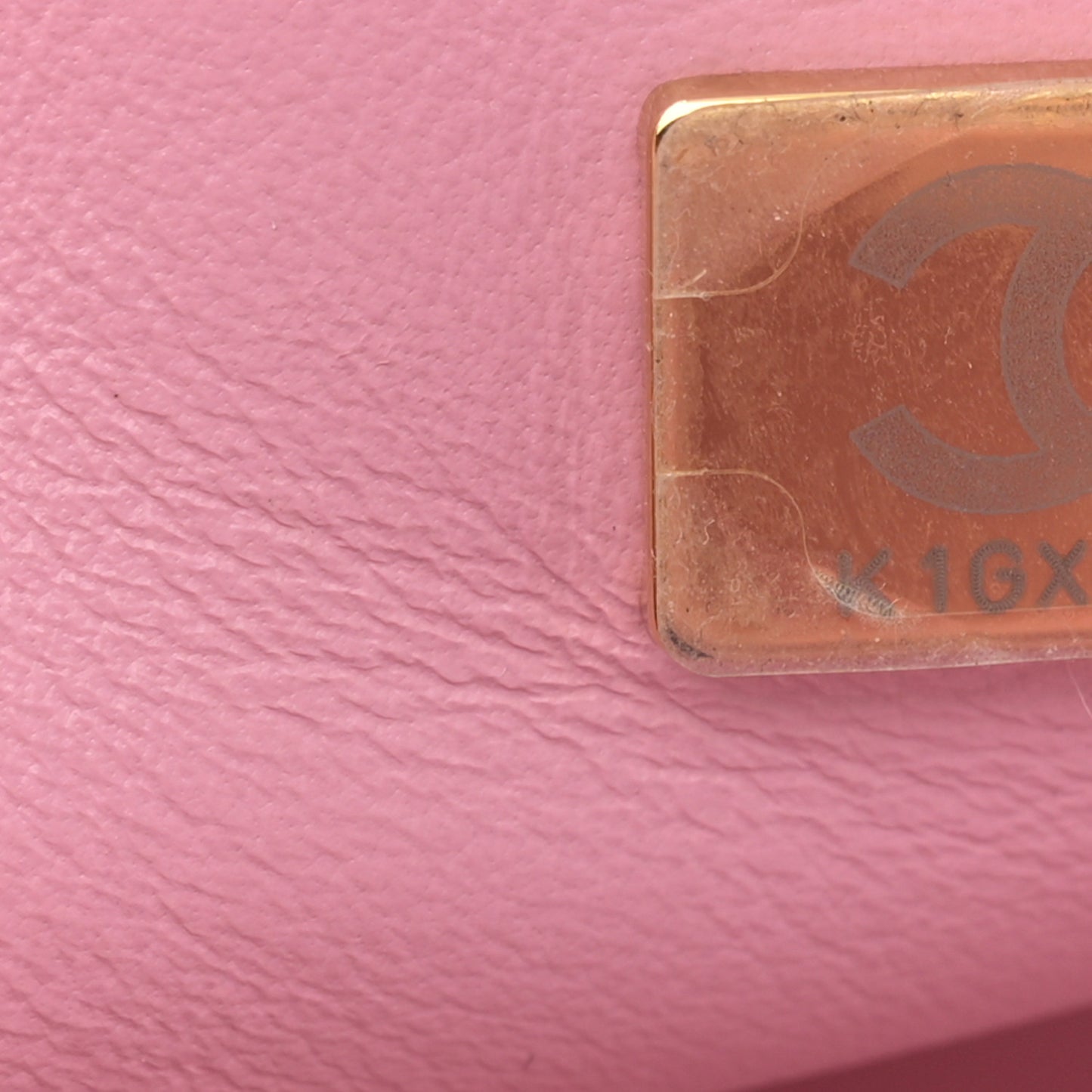 Shearling Lambskin Quilted Small CC Vanity Case Pink