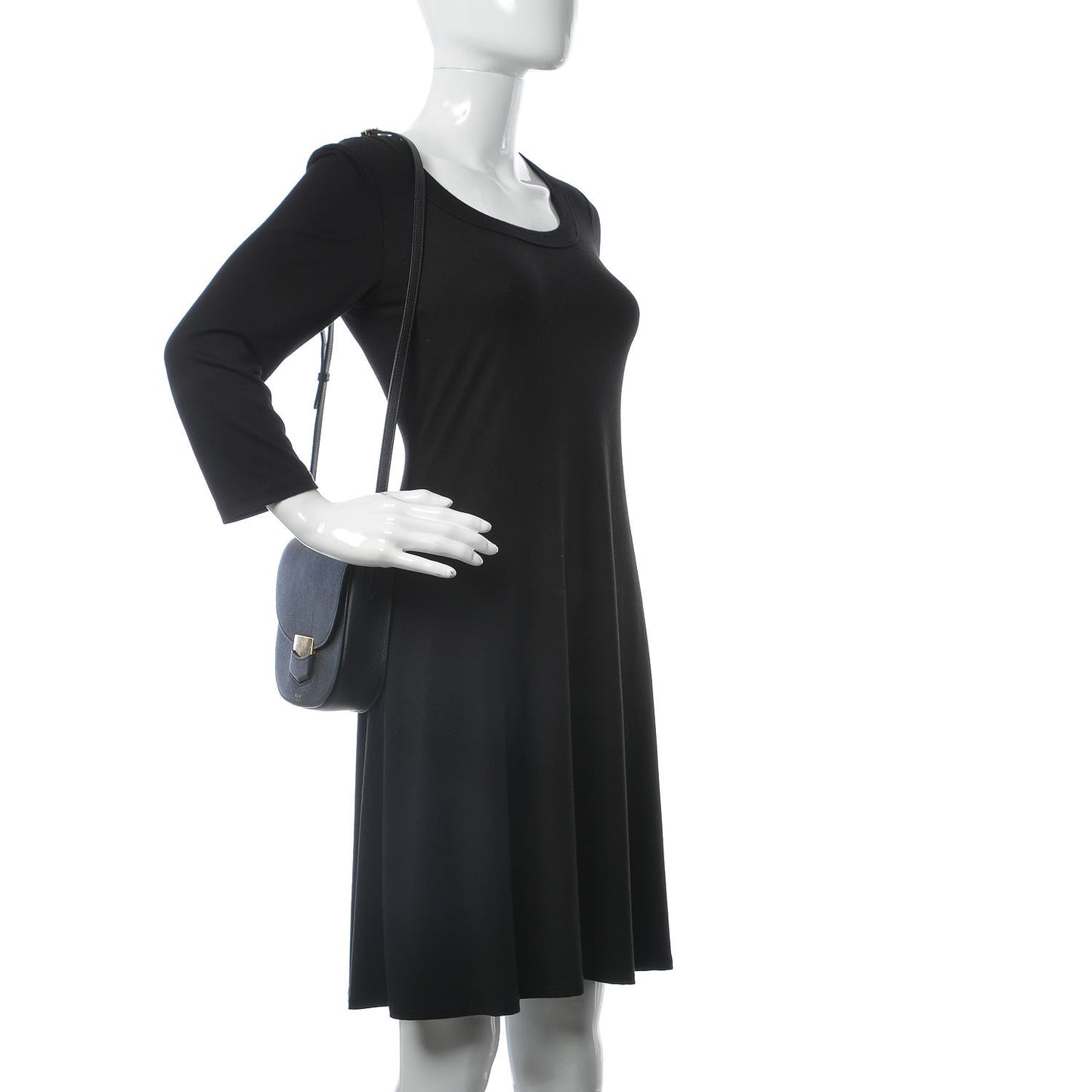 Grained Calfskin Small Trotteur Black