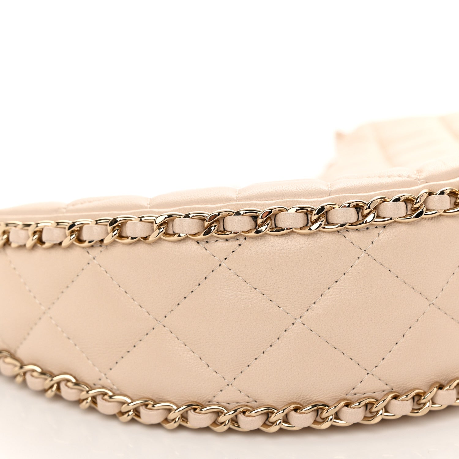 Chanel Lambskin Quilted Small Hobo Bag Light Beige 9 of 11