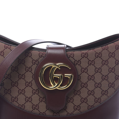 Gucci GG Monogram Calfskin Medium Arli Shoulder Bag Sahara Rubino Chardonnay 10 of 10