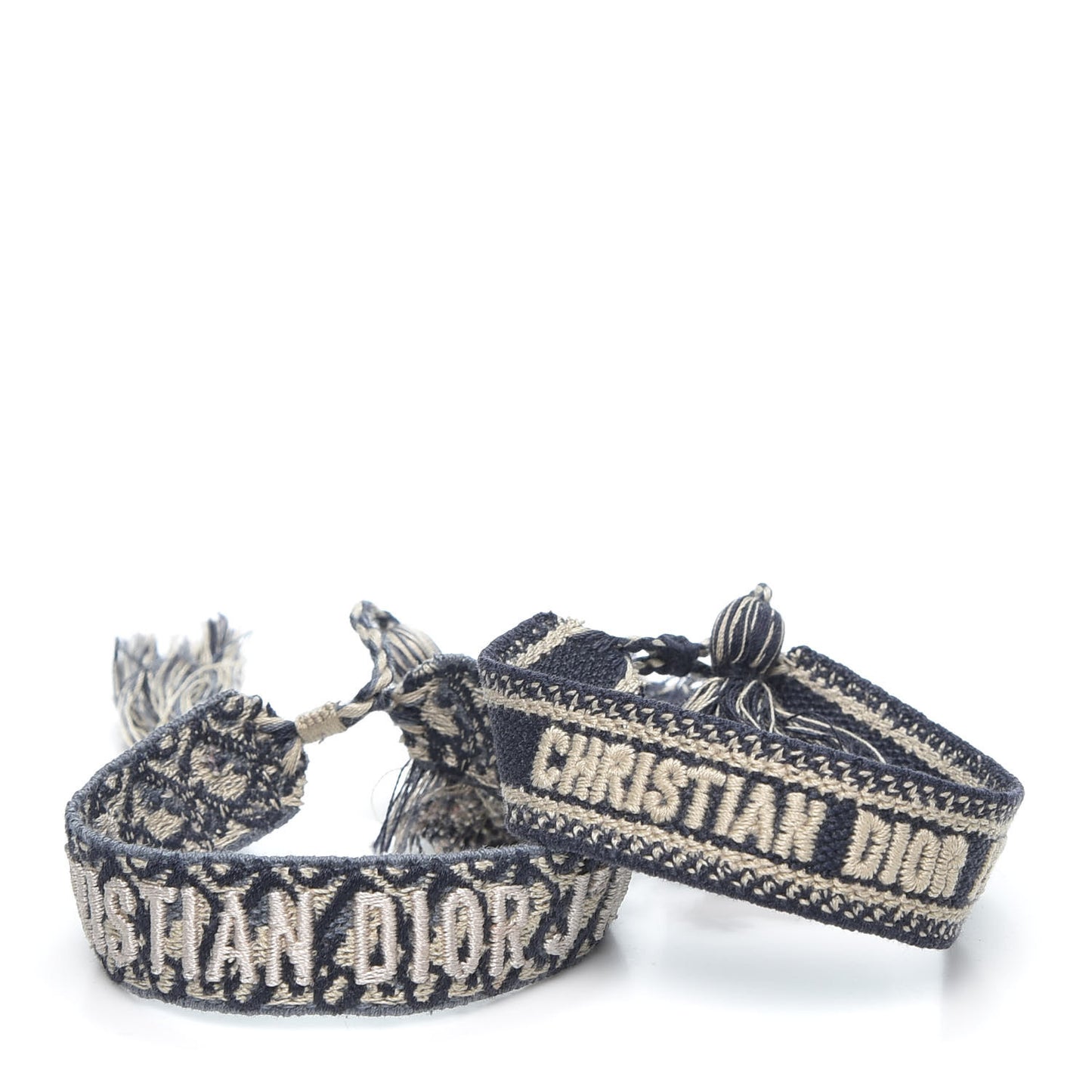 Woven Cotton J'Adior Friendship Bracelet Set Navy