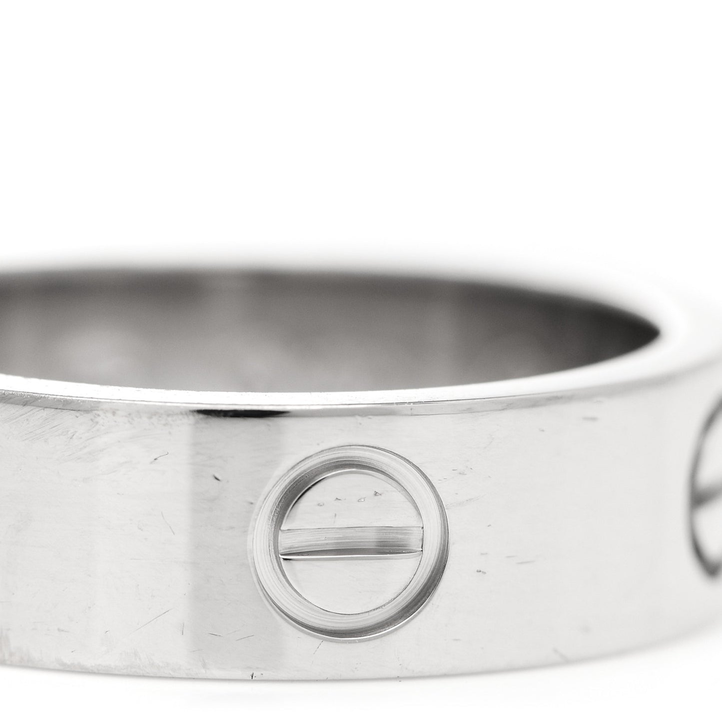 18K White Gold 5.5mm LOVE Ring 57 8