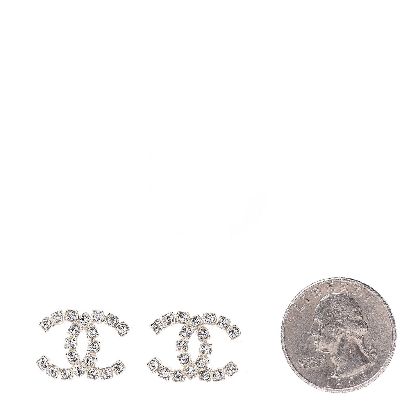 Crystal CC Earrings Gold