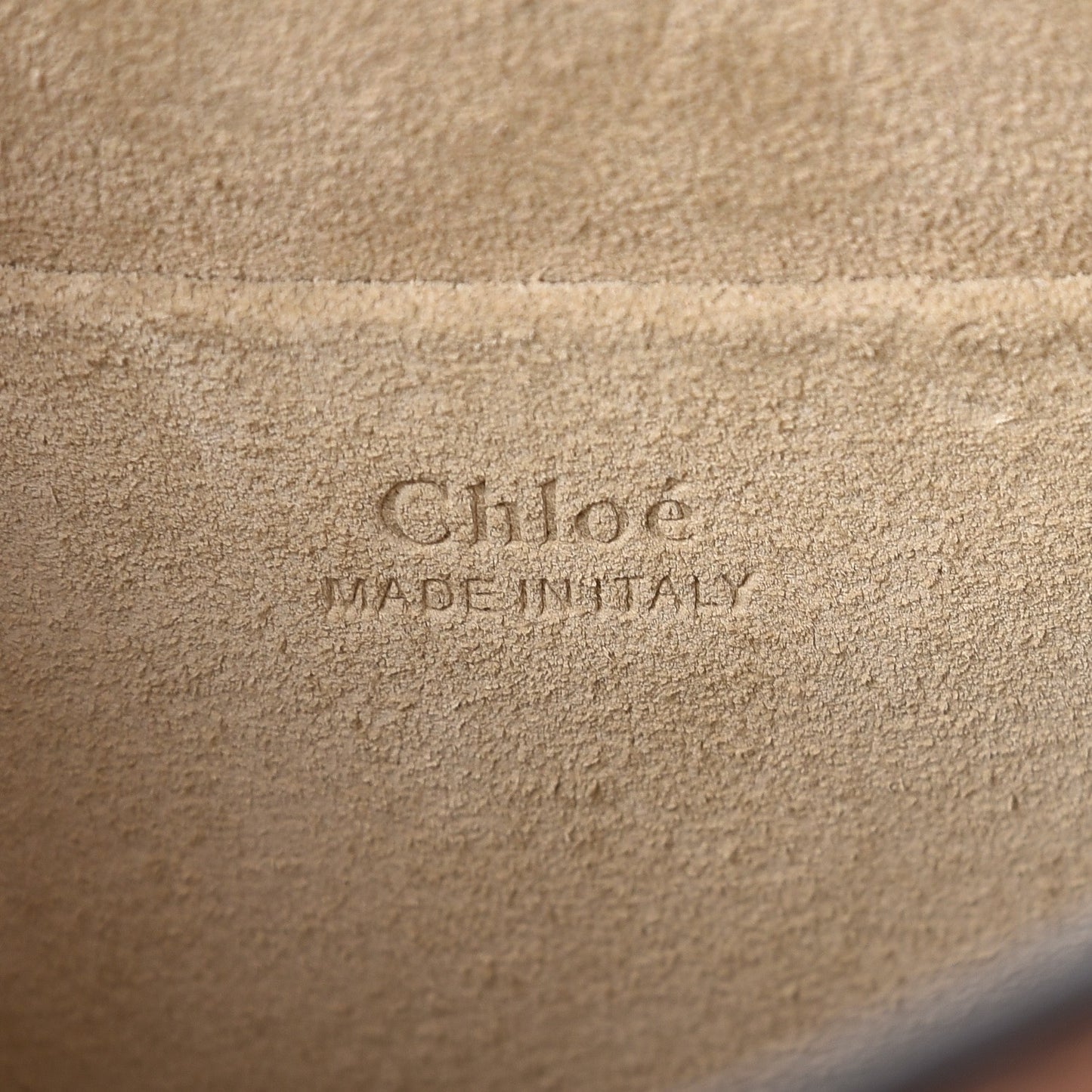 Calfskin Suede Medium Nile Bracelet Bag Caramel