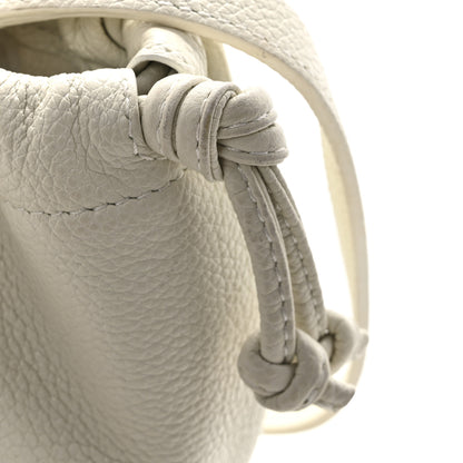 Celine Calfskin Cuir Small Triomphe Cabas Drawstring White 13 of 14