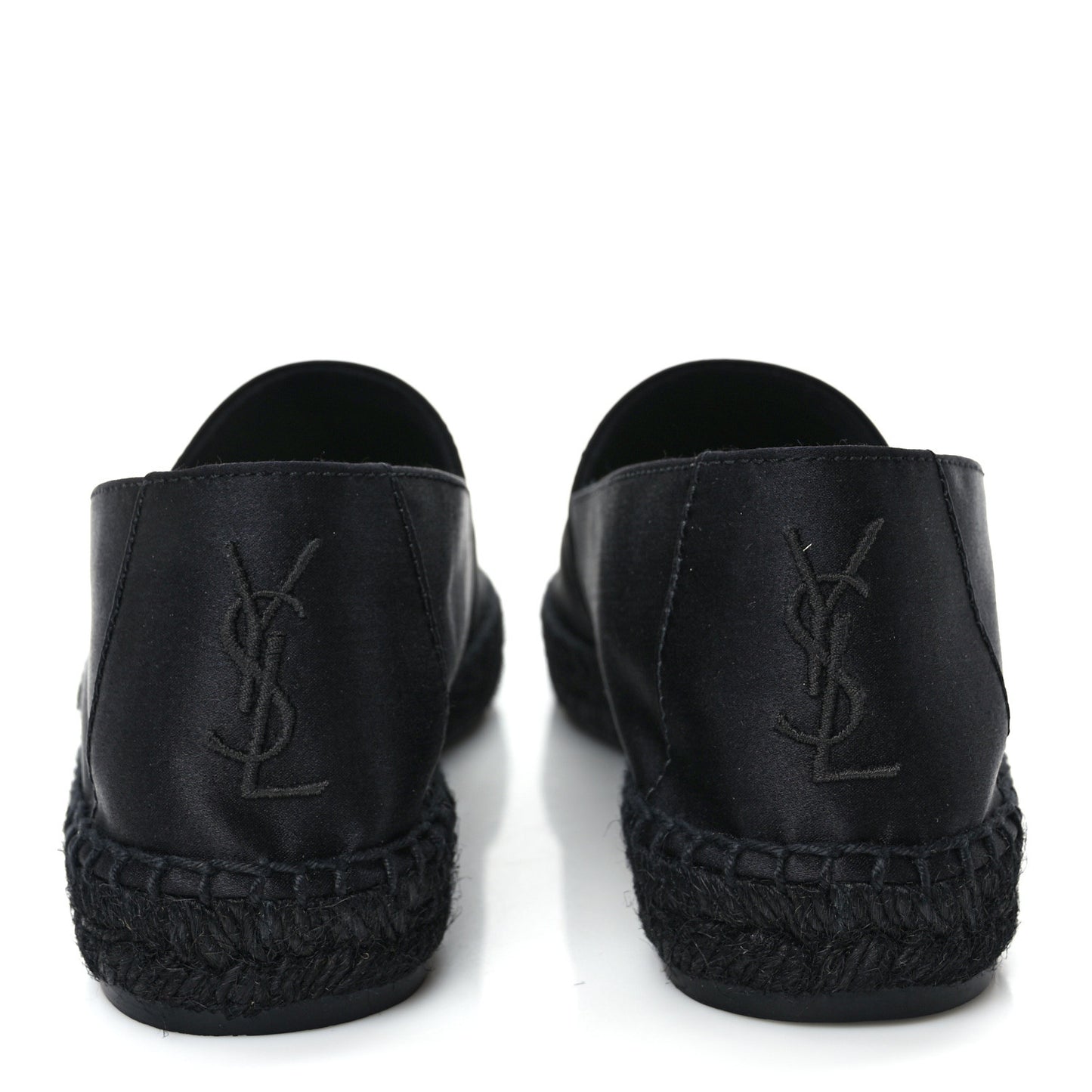 Crepe Satin Elba Espadrilles 38.5 Black