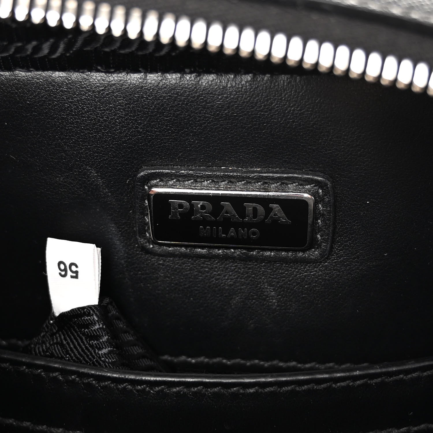 Prada Saffiano Crossbody Messenger Bag Black 7 of 12