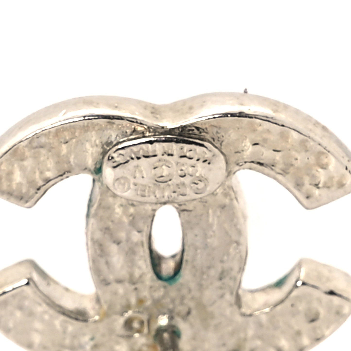 Crystal CC Earrings Silver