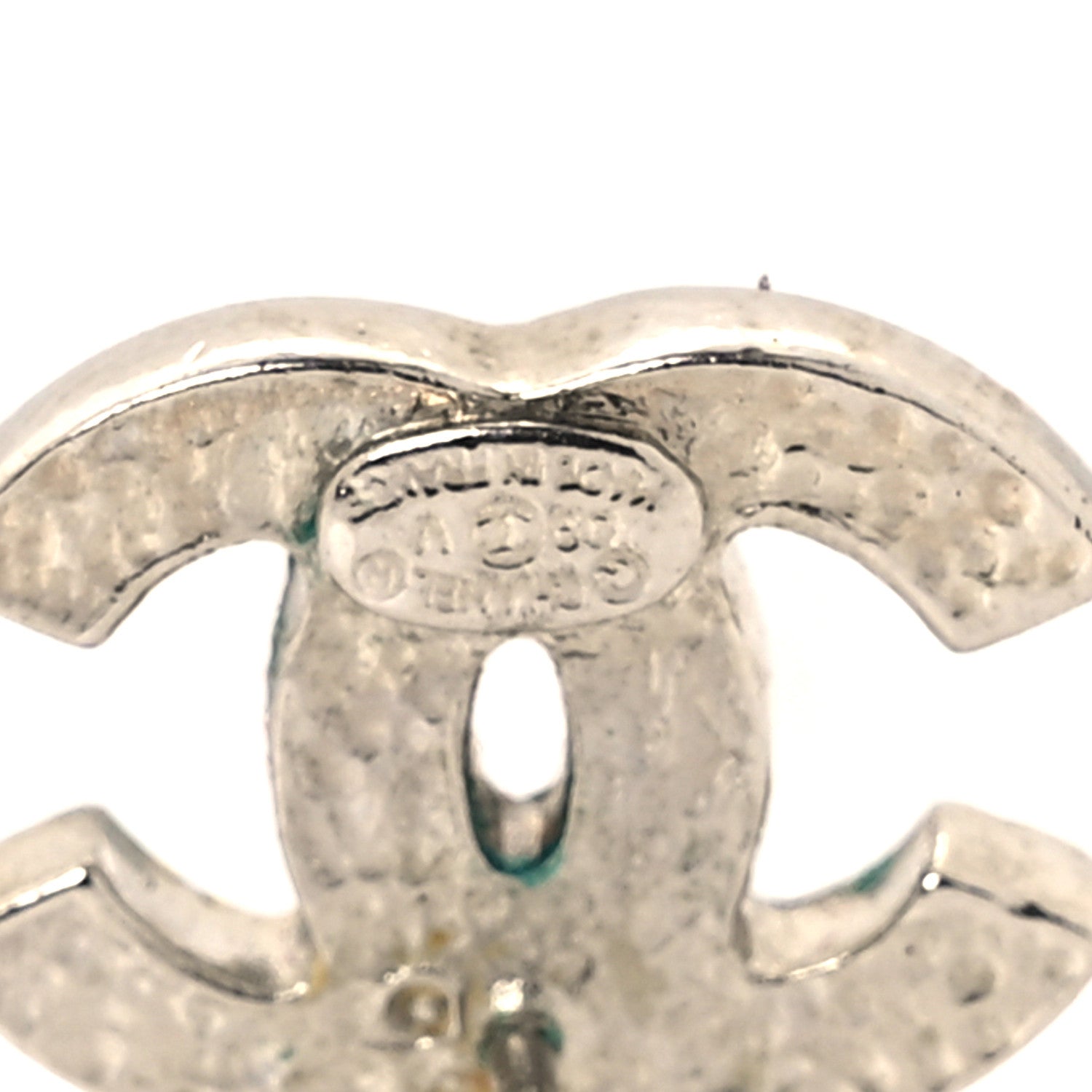 Chanel Crystal CC Earrings Silver 4 of 5
