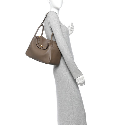 Hermes Taurillon Clemence Lindy 30 Etoupe 2 of 13