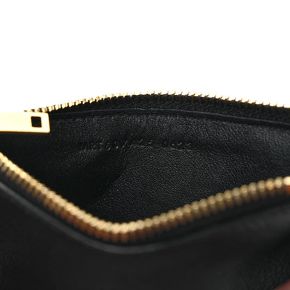 Saint Laurent Grained Calfskin Monogram 5 Fragments Zip Pouch Card Holder Black 7 of 7
