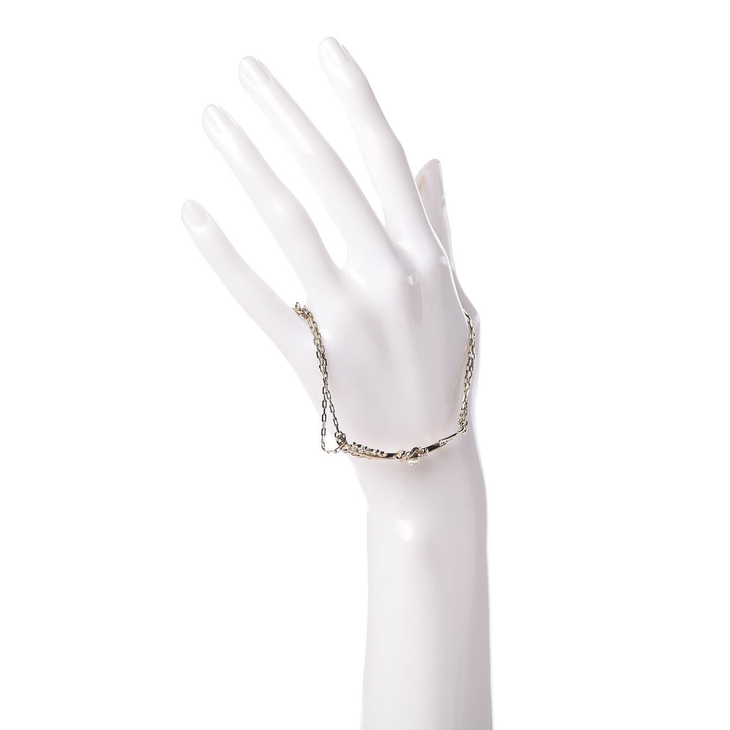 Crystal Pearl CC Arrow Bracelet Gold