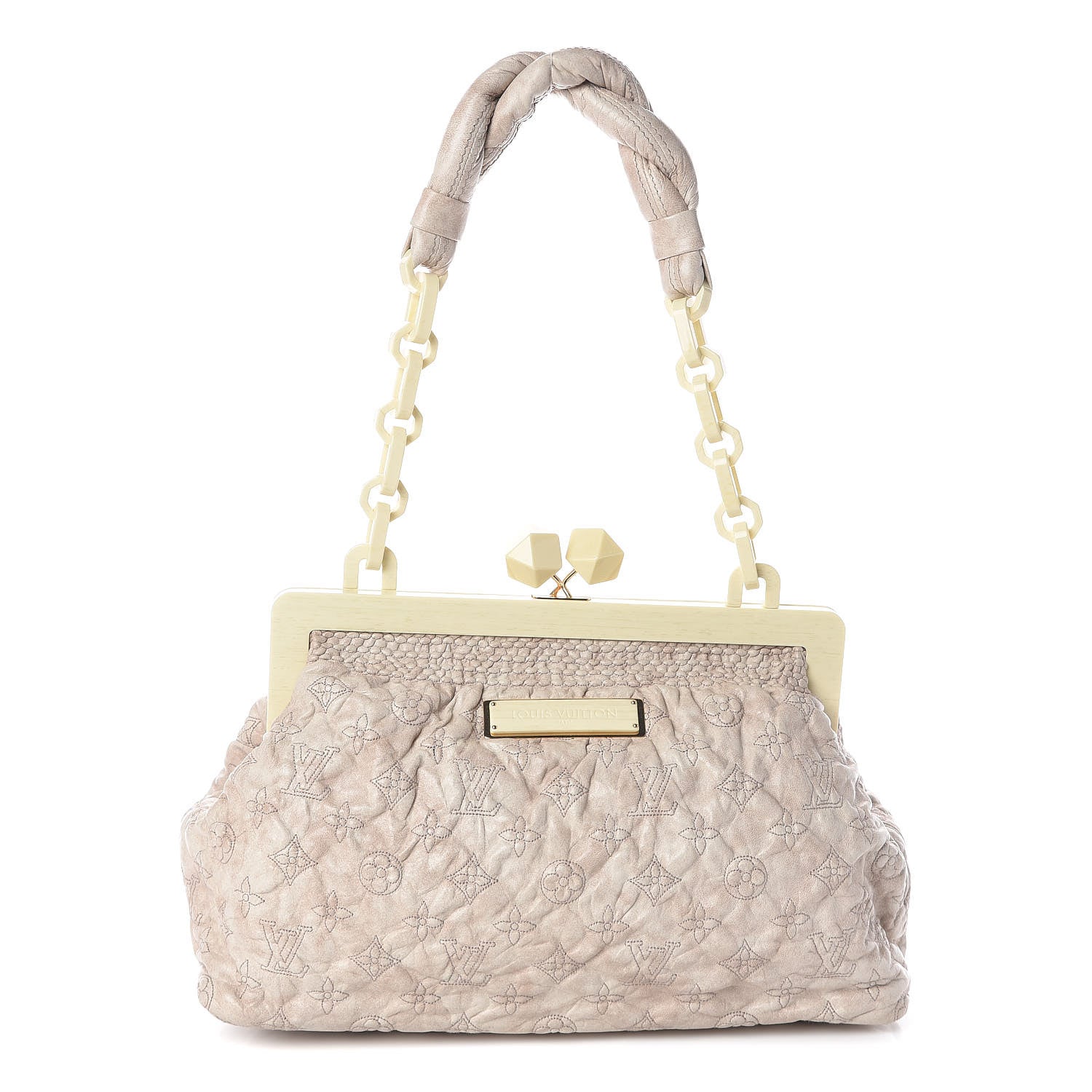 Louis Vuitton Lambskin Olympe Nimbus Cirrus Ecru 1 of 8