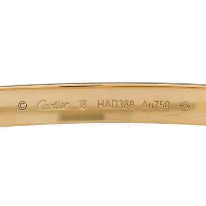 Cartier 18K Yellow Gold LOVE Bracelet 18 2 of 6