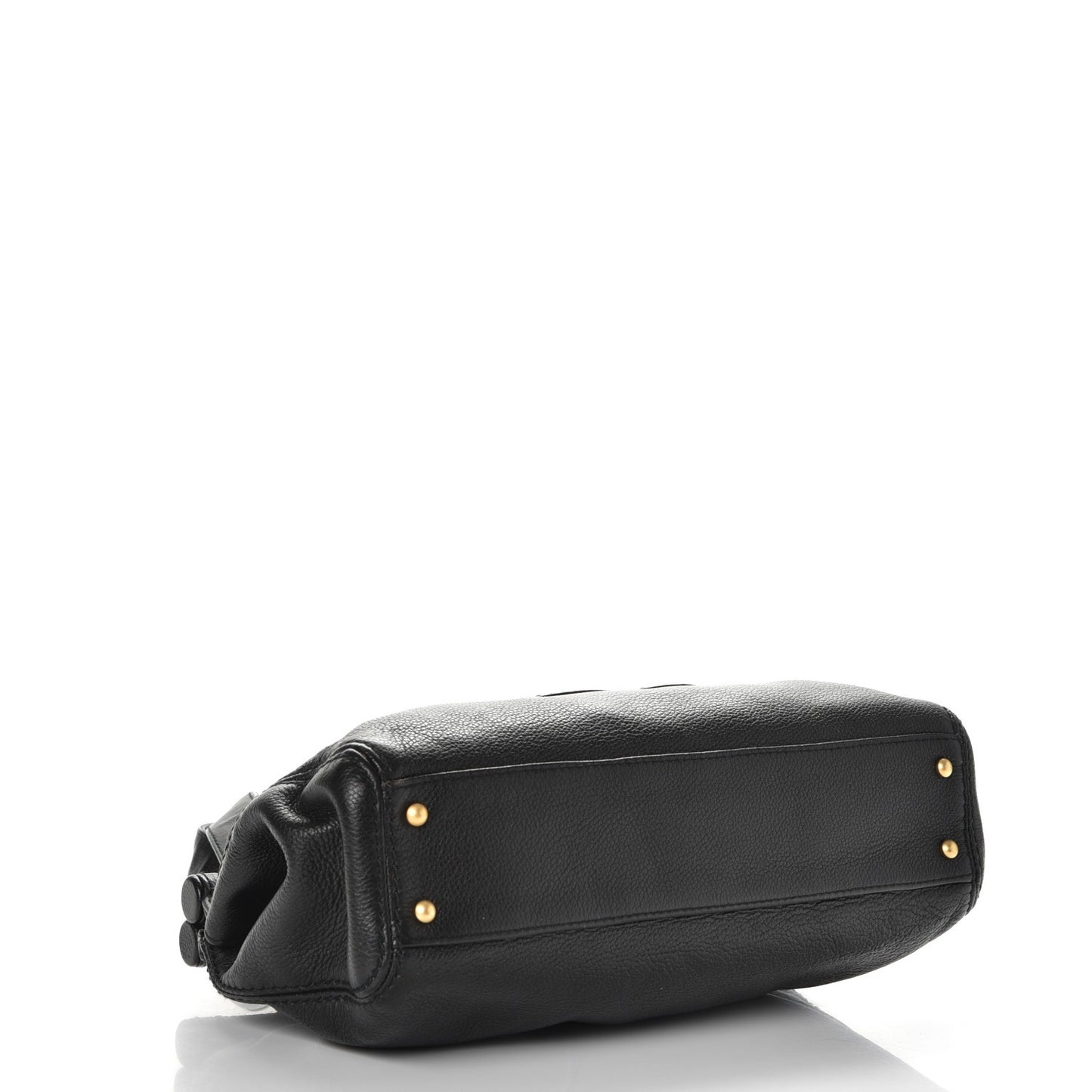 Grained Calfskin CC Framed Shoulder Bag Black