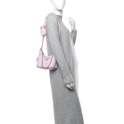 Prada Nylon Re-Edition 2005 Shoulder Bag Alabastro 2 of 11