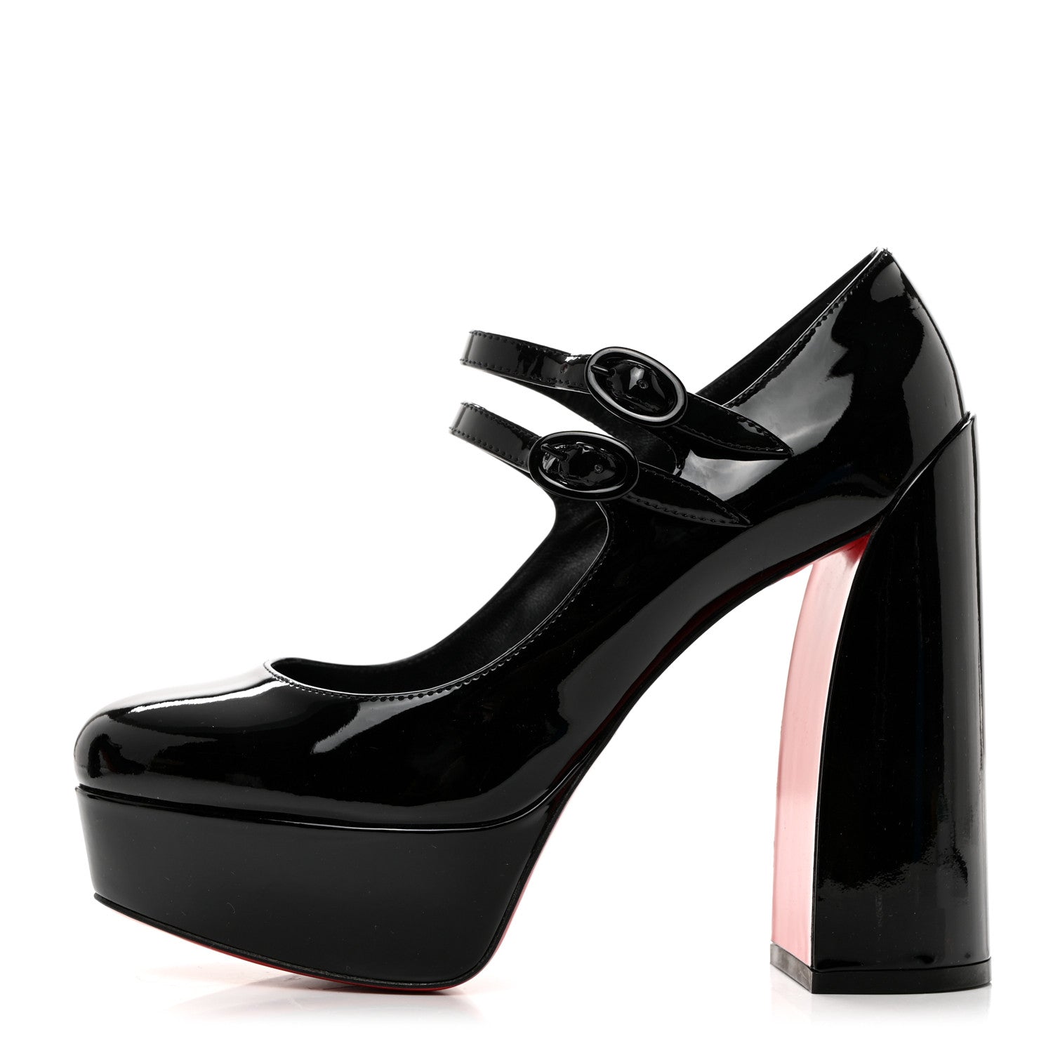 Christian Louboutin Patent Movida Jane 130 Platform Pump 37.5 Black 1 of 8