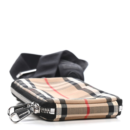 Burberry Nylon Vintage Check Phone Bag Archive Beige 3 of 8