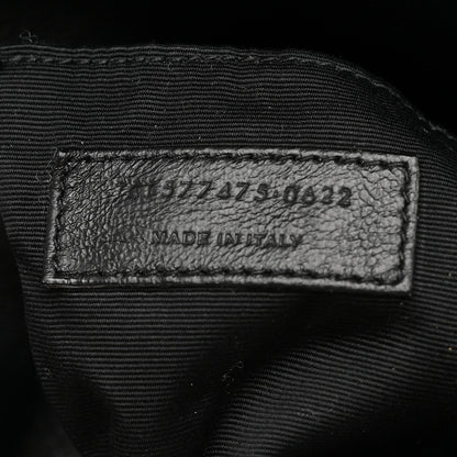 Saint Laurent Lambskin Quilted Medium Loulou Puffer Monogram Chain Satchel Black 8 of 11